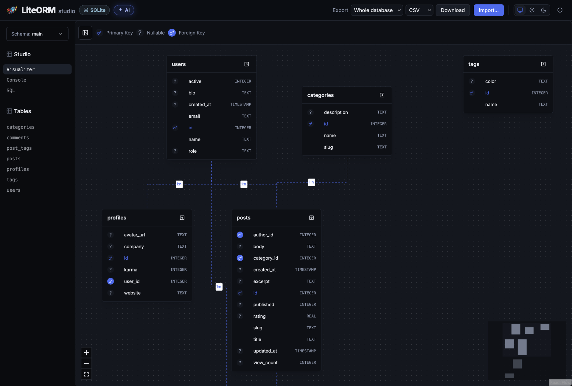 LiteORM Studio screenshot 2