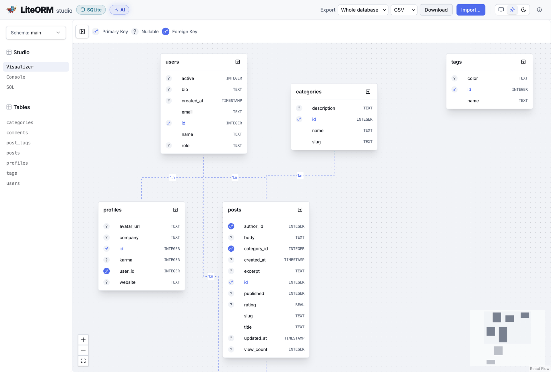 LiteORM Studio screenshot 2